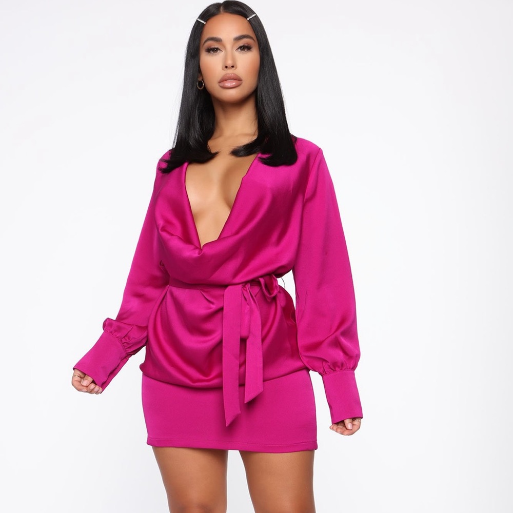 I'm The One Mini Dress - Magenta.